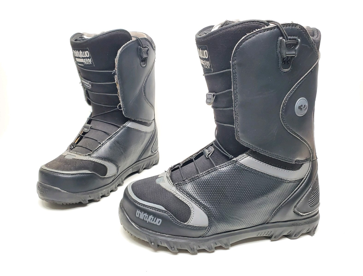 snowboard boots thirtytwo lashed 32 Mens 2026 12 BLACK/GREY hitting sidehits or tearing through the park THIRTYTWO LASHED FT Fast Track