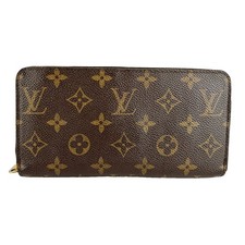 Auth LOUIS VUITTON Monogram Zippy Wallet Zip Around Long Wallet Brown - z9469