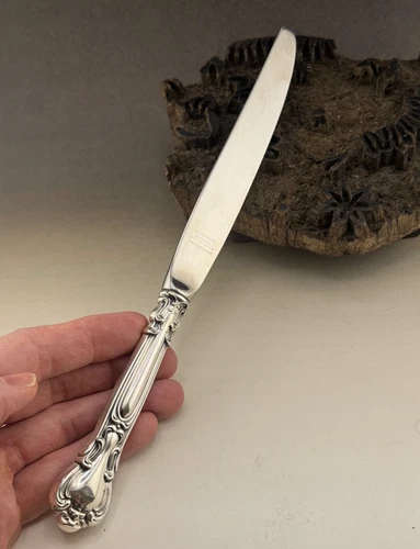 Chantilly Gorham Sterling Silver Hollow Handled Large Dinner Sized Knife 9-5/8"