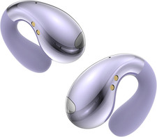 Ultra Ergonomic Clip-On Open Earbuds, Bone Conduction Over-The-Ear Headphones wi