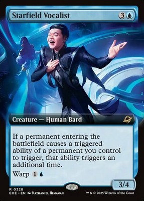 MTG Starfield Vocalist - Foil - Extended Art, Edge of Eternities, Lightly Played