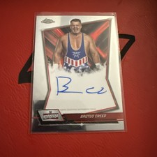 2026 Topps Chrome WWE #RBA-BRU Brutus Creed Red Brand Auto Creed Brothers