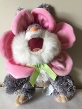 Disney Thumper Plush Toy Wearing Pink Crinkle Flower Bonnet 7" Tall