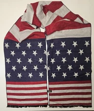 American Flag Scarf Lightweight USA Western Country Style 70 Inch Wrap C139