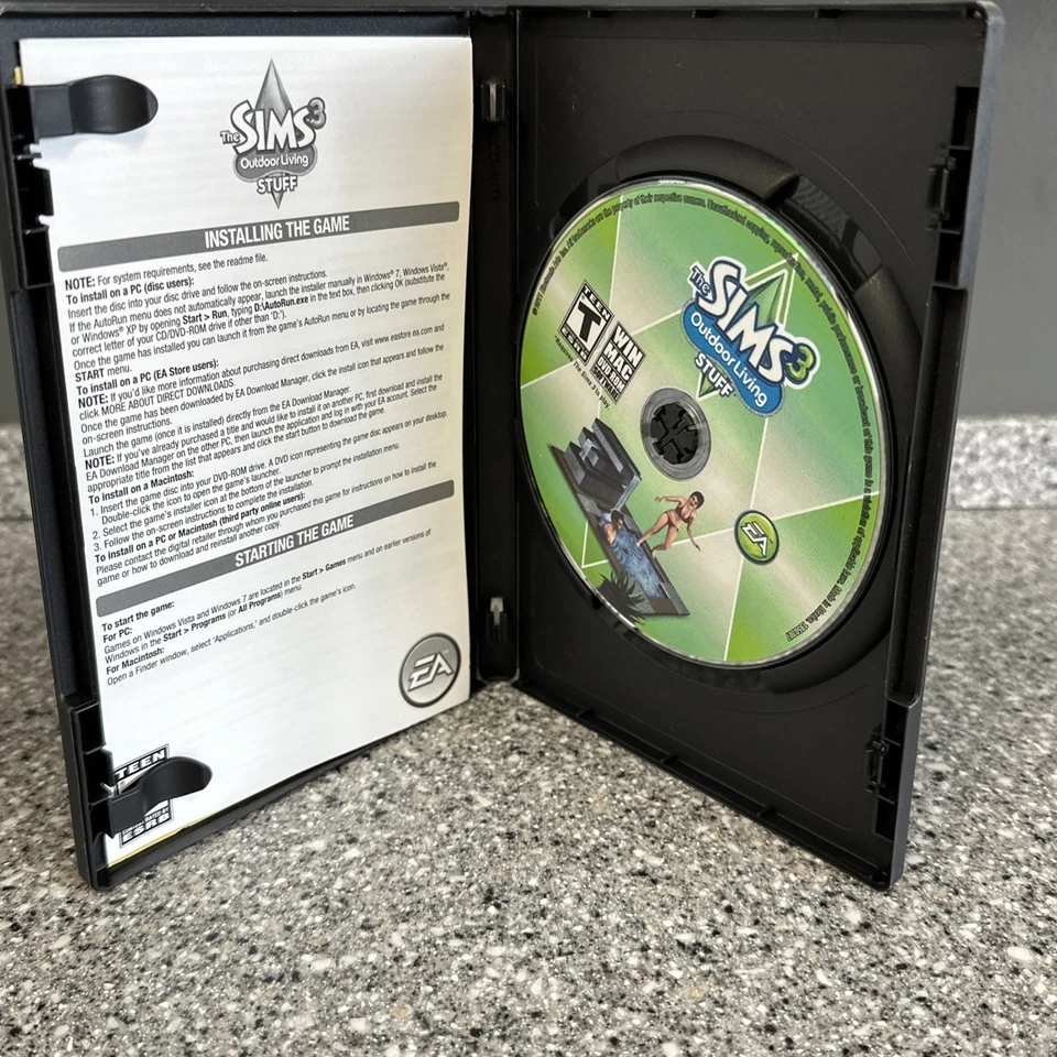 Sims 3: Outdoor Living Stuff (Windows/Mac, 2011) Complete W/ Manual & Inserts - Image 4 of 4