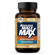 Ageless Male Max Chewable Nitric Oxide Booster Supplement for Men High Potency