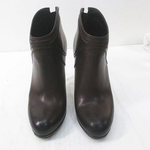 GUCCI Women's Short Round Toe High Heel Leather Boots Size:38/JP:25 141186K Auth thumbnail 6
