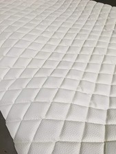 White Diamond Quilted Vinyl Upholstery Fabric 3/8 Foam Backed 54 Inch/ The Yard