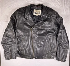 Open Road Leather Motorcycle Biker Jacket Mens Size 40 Classic Punk