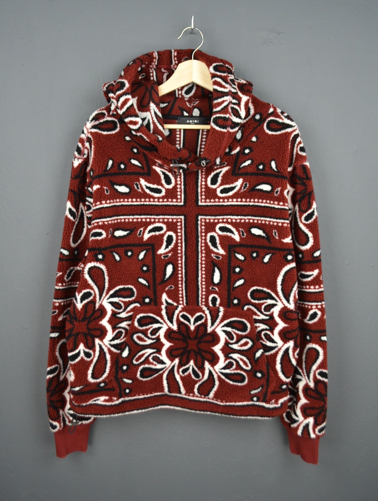 Amiri Bandana Fleece Hoodie Size S