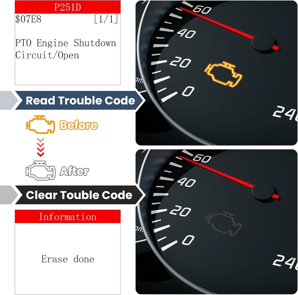 Diagnostic Code Reader Check Engine Scan Tool for 2010- Nissan Sedan Pickup - Image 4 of 4