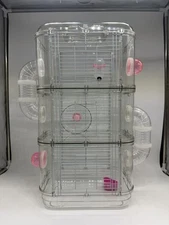 Acrylic 3-Solid Levels Dwarf Hamster Rodent Gerbil Mice Mouse Habitat Home Cage