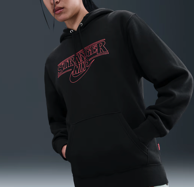 Nike x Stranger Things Men's Pullover Hoodie Black IF8519-010 | eBay