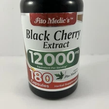 Fito Medic's Black Cherry Extract 180 Capsules 12,000mg Per Serving, Exp 6/14/27