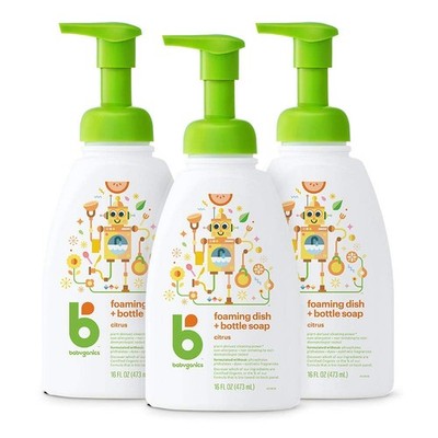 Plant Based Foaming Dish Soap 16 Fl Oz Pack of 3 Non Irritating Baby Safe