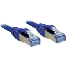 LINDY 47147 RJ45 Network Cable, CAT 6A S/FTP Patch Cable 1.00m Blue with Protection