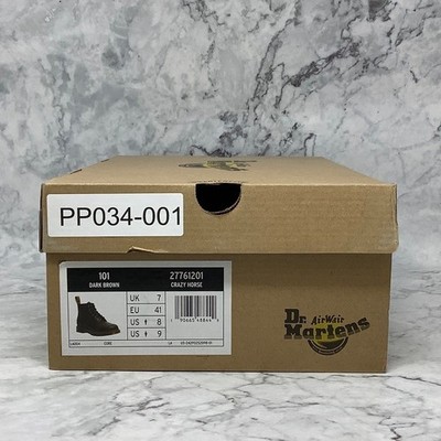 Dr Martens Mens 8 Womens 9 Brown 101 Crazy Horse Leather Ankle