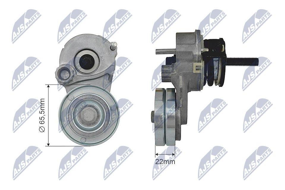 NTY Idler Pulley V-Ribbed Belt Tensioner RNK-PL-027 For Alfa Romeo Chevrolet
