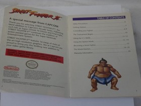 Nintendo SNES Super NES- Street Fighter II Instruction Booklet Manual Capcom