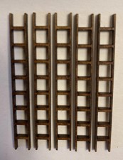10x Wooden Ladders. 50mm X 6mm X 2mm Train. OO Gauge Railway Scenery 1:76 scale