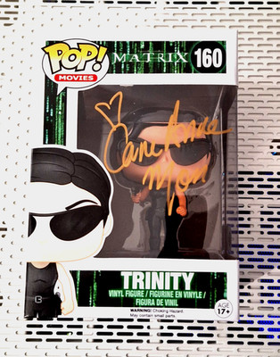 Funko Pop! The Matrix Trinity #160 signiert von Carrie-Anne Moss - SWAU COA