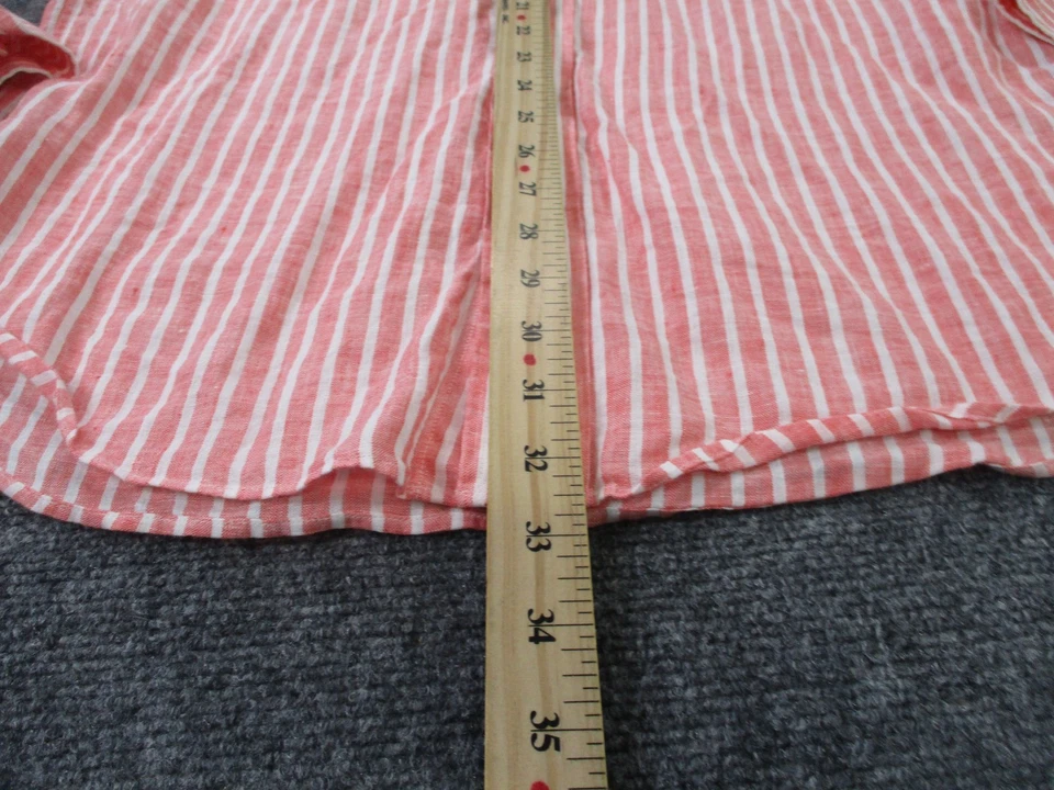 Vineyard Vines Shirt Men M Pink Striped Linen Tucker Classic Fit Business Preppy - Image 4 of 4