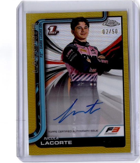 2025 Topps Chrome Formula 1 Nicola Lacorte Chrome Autographs Gold Refractor