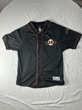 Vtg San Francisco Giants Black Jersey MLB Baseball Large Dynasty Embroidered