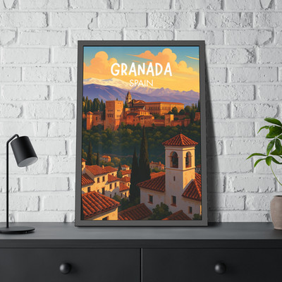 Visit Granada Spain Europe Travel Poster Print Wall Art Unframed