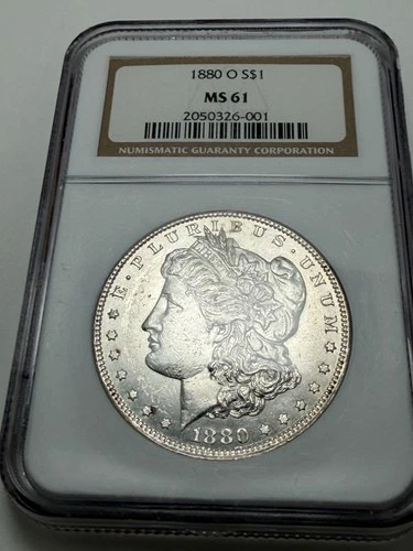 1880-O MORGAN DOLLAR / BETTER DATE !! / BRIGHT WHITE SPARKLING LUSTER / NGC MS61