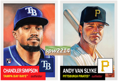 #ad Topps Living Set Chandler Simpson #894 Andy Van Slyke #895 Presale $11.50