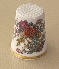 Ditale Porcellana Paragon Fiori Thimble De A Coudre