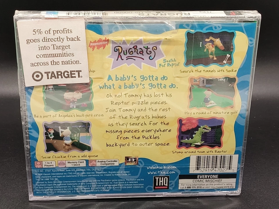 Nickelodeon Rugrats Search For Reptar ps1 PlayStation 1 Game NEW Sealed  - Image 2 of 4