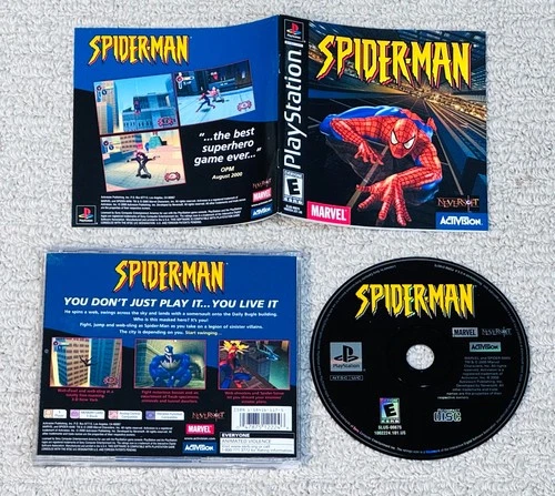 Spider-Man (Sony PlayStation 1, PS1) - Complete CIB - Black Label
