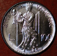 Vatican 100 Lire John Paul II Prudence	1979-1980 KM# 146