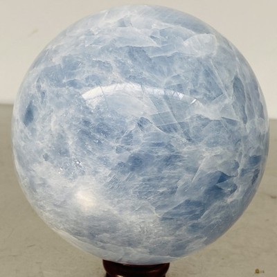 Natural Blue Celestite Crystal Sphere Ball Healing Madagascar 2520G (5.55LB)