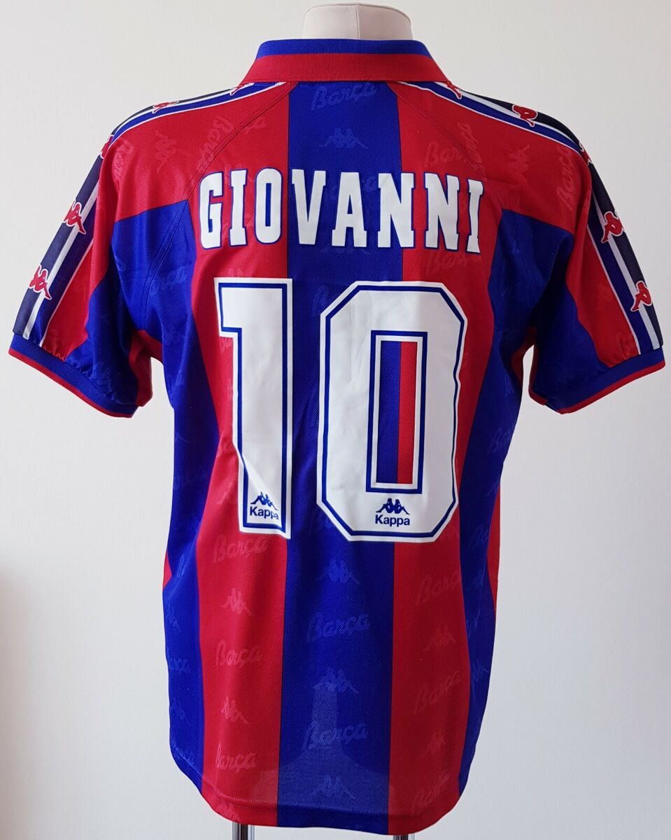 Barcelona 1995 - 1997 Home football Kappa shirt #10 Giovanni Barcelona 1995 - 1997 Home football Kappa shirt #10 Giovanni
