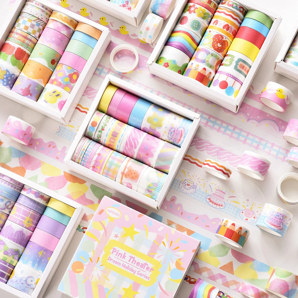 5x Washi Tape Set Masking Tape Cute Stickers School Suppliers Stationery  Art DIY