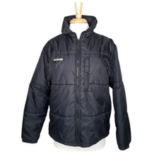Columbia Black Puffer Winter Unisex Jacket Child 18/20 XL Full Zip With FLAW