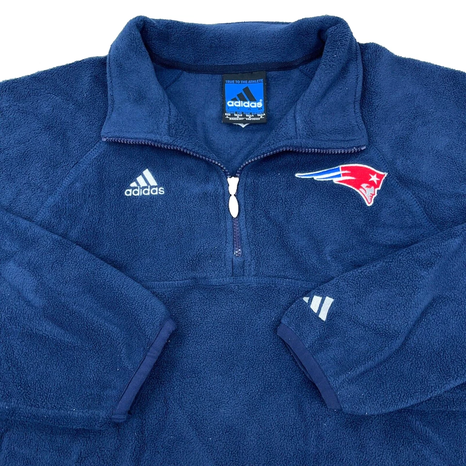 Suéter de Colección New England Patriots Hombres Grande Azul Polar Pullover Chaqueta Y2K Foto 2 de 4