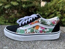 Vans Old Skool Multi Tropical Black True White Floral Womens Sneakers Sz 7