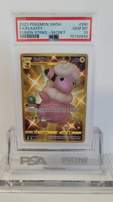 PSA 10 GEM MINT 2021 Pokemon Fusion Strike Flaaffy Gold PSA 10 GEM MINT 2021 Pokemon Fusion Strike Flaaffy Gold
