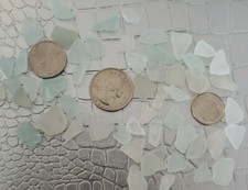 40+ Pieces ~ Genuine Lake Erie Beach Glass ~ Surf Tumbled ~ Frosted (103)