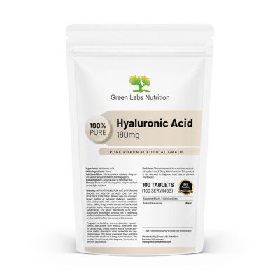 Hyaluronsäure 180 mg Tabletten   hochdosiert für Haut, Gelenke & Anti-Aging