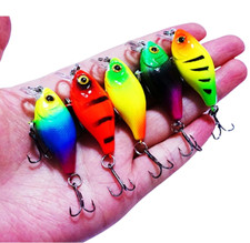 50PCS Fishing Lures Minnow Hard Baits Crankbait Trolling Artificial Sinking Pike