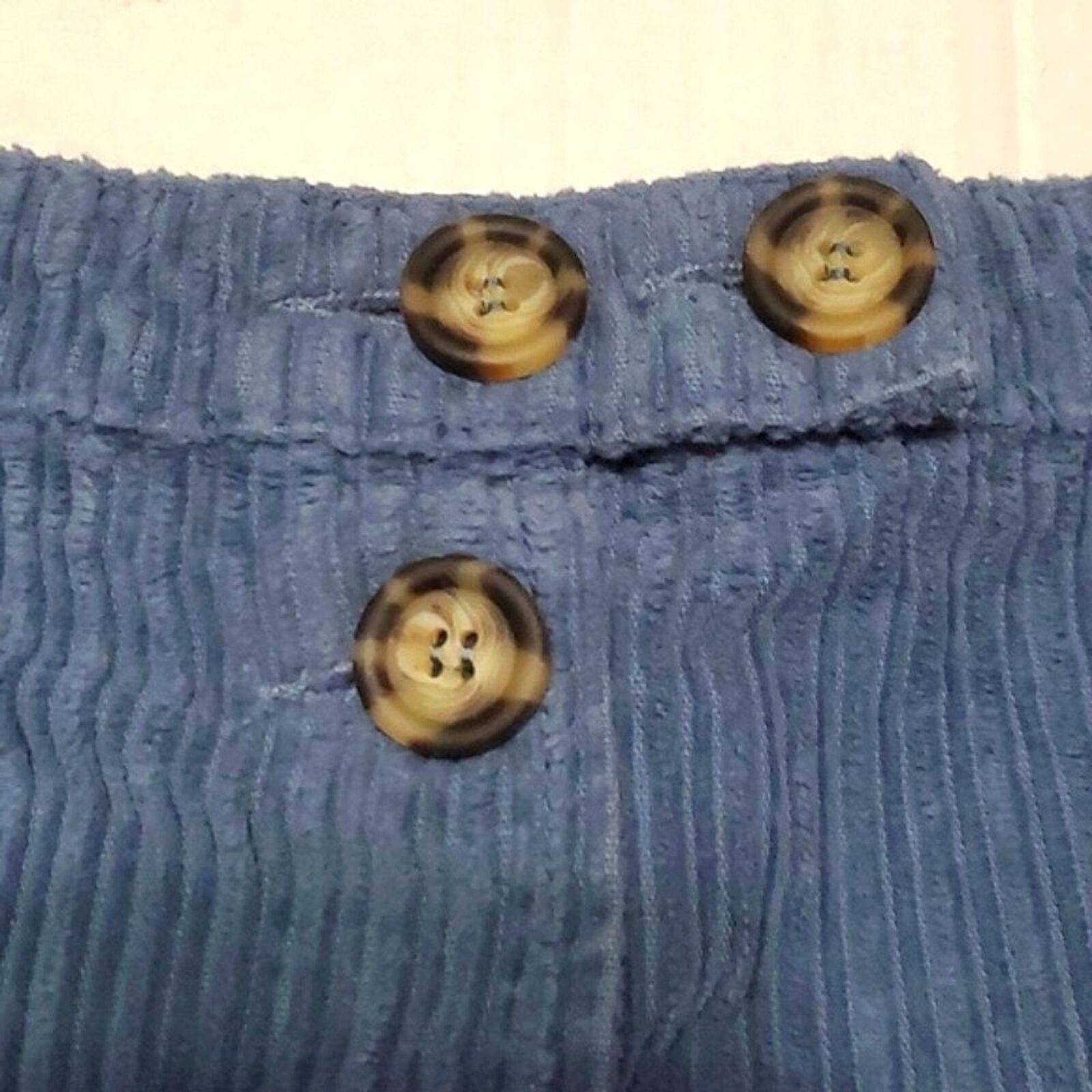 BDG Jumbo Retro Boho Blue-Gray Corduroy Button-Do… - image 4