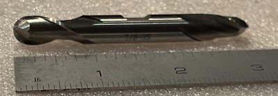 3/8'' HSS 2 Flute Double End Ball Mill, 3/8'' Shank, New