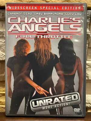 CHARLIE'S ANGELS FULL THROTTLE CAMERON DIAZ DREW BARRYMORE LUCY LIU USED DVD