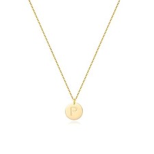 Dainty Initial Necklace,18K Gold Plated Tiny Letter Necklace for Women Jewelr...