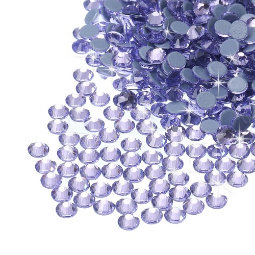 1440 Pcs Hotfix Rhinestones Crystal Glass Gems(SS16 4mm,Bright Purple)